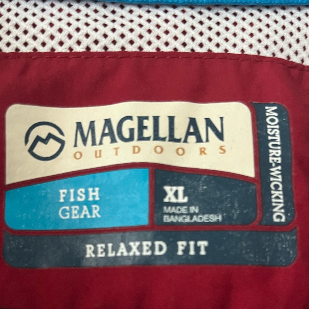 Magellan Outdoors Red Men's Shirt - Picture 2 of 5